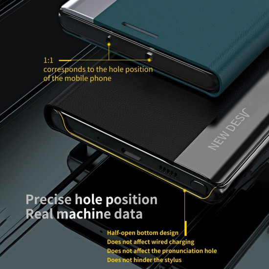 For Samsung Galaxy S24+ 5G Side Electroplated Adsorption Leather Phone Case(Sapphire Blue)
