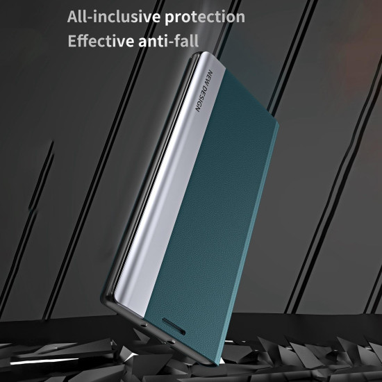For Samsung Galaxy S24+ 5G Side Electroplated Adsorption Leather Phone Case(Indigo)