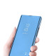 For Samsung Galaxy S24+ 5G Plated Mirror Horizontal Flip Leather Phone Case with Holder(Violet Blue)