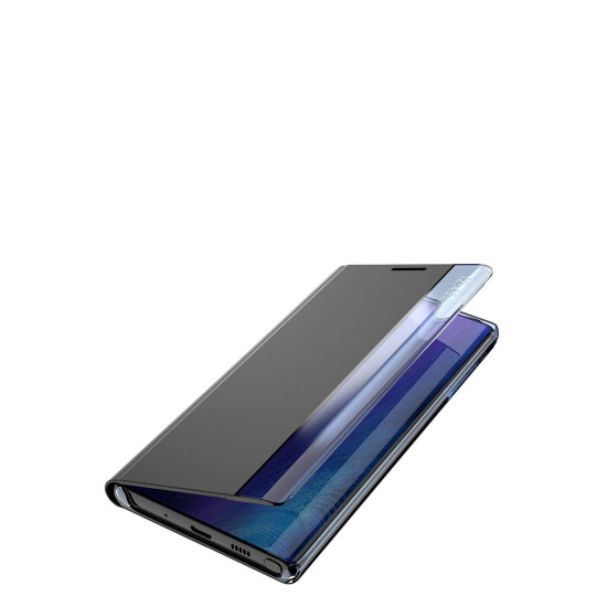 For Samsung Galaxy S24+ 5G Plain Texture Cloth Attraction Flip Holder Leather Phone Case(Blue)