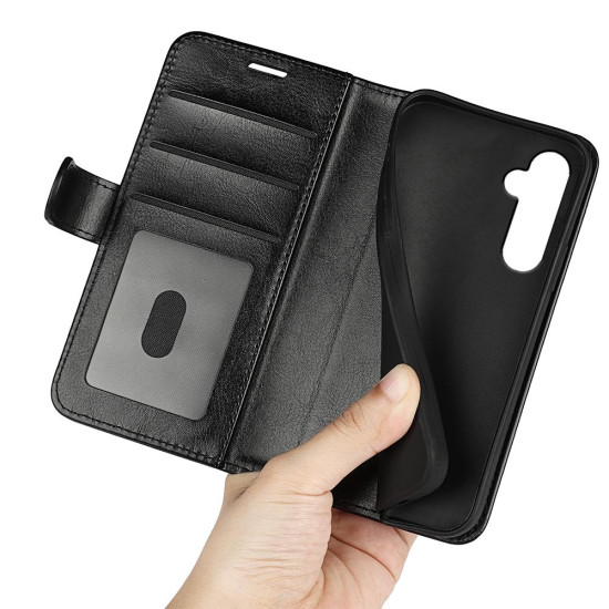 For Samsung Galaxy S24+ 5G R64 Texture Horizontal Flip Leather Phone Case(Black)