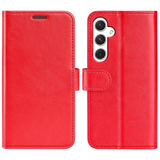 For Samsung Galaxy S24+ 5G R64 Texture Horizontal Flip Leather Phone Case(Red)