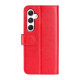 For Samsung Galaxy S24+ 5G R64 Texture Horizontal Flip Leather Phone Case(Red)