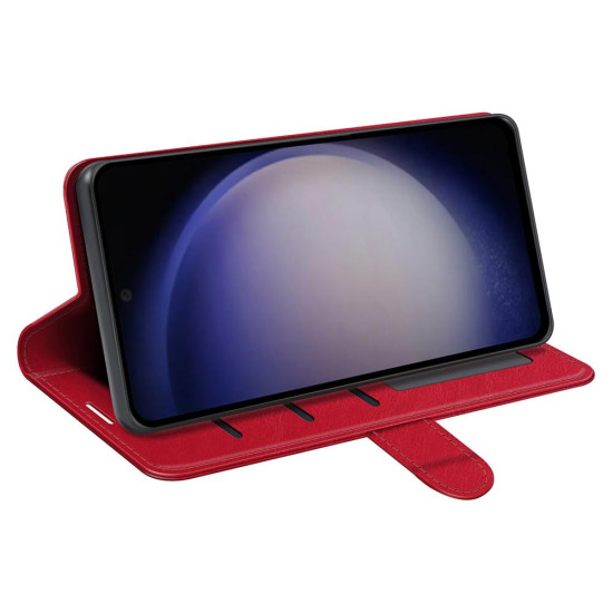 For Samsung Galaxy S24+ 5G R64 Texture Horizontal Flip Leather Phone Case(Red)