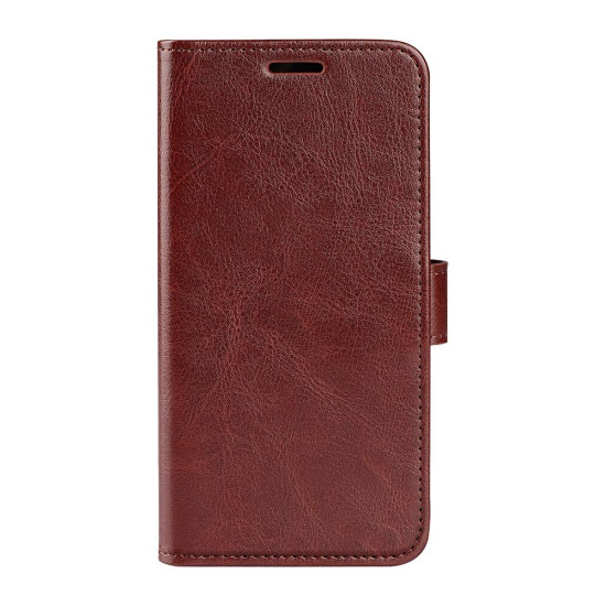 For Samsung Galaxy S24+ 5G R64 Texture Horizontal Flip Leather Phone Case(Brown)
