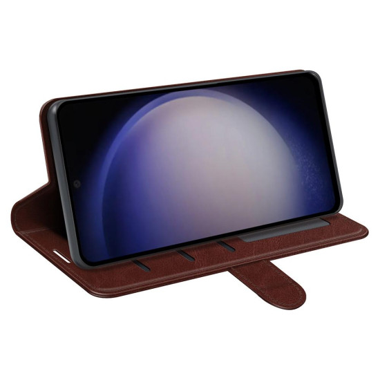 For Samsung Galaxy S24+ 5G R64 Texture Horizontal Flip Leather Phone Case(Brown)