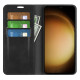 For Samsung Galaxy S24+ 5G Retro-skin Magnetic Suction Leather Phone Case(Black)