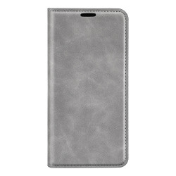 For Samsung Galaxy S24+ 5G Retro-skin Magnetic Suction Leather Phone Case(Grey)