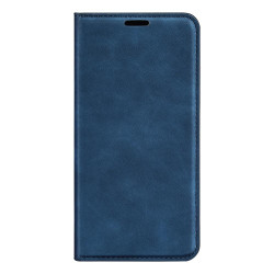 For Samsung Galaxy S24+ 5G Retro-skin Magnetic Suction Leather Phone Case(Dark Blue)