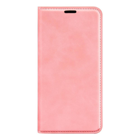 For Samsung Galaxy S24+ 5G Retro-skin Magnetic Suction Leather Phone Case(Pink)