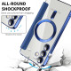 For Samsung Galaxy S24+ 5G Shield MagSafe RFID Anti-theft Rhombus Leather Phone Case(Dark Blue)