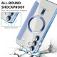 For Samsung Galaxy S24+ 5G Shield MagSafe RFID Anti-theft Rhombus Leather Phone Case(Blue)