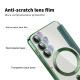 For Samsung Galaxy S24+ 5G Shield MagSafe RFID Anti-theft Rhombus Leather Phone Case(Green)