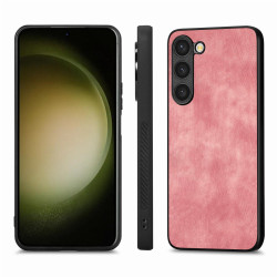 For Samsung Galaxy S23+ 5G Vintage Leather PC Back Cover Phone Case(Pink)