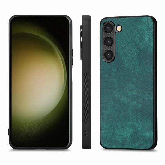 For Samsung Galaxy S23+ 5G Vintage Leather PC Back Cover Phone Case(Green)