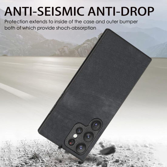 For Samsung Galaxy S24+ 5G Vintage Leather PC Back Cover Phone Case(Black)