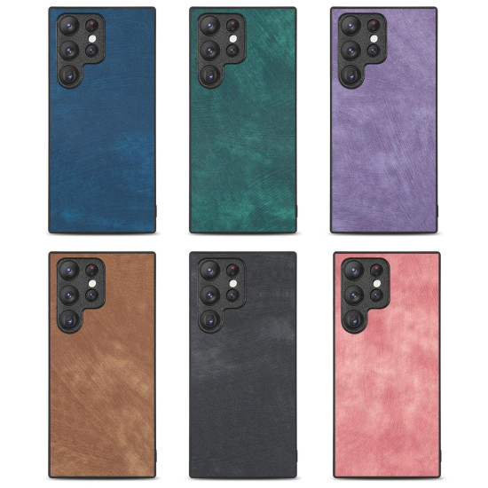 For Samsung Galaxy S24+ 5G Vintage Leather PC Back Cover Phone Case(Blue)