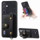 For Samsung Galaxy S24+ 5G Retro Cross Wristband Wallet Leather Back Phone Case(Black)