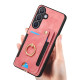 For Samsung Galaxy S24+ 5G Retro Skin-feel Ring Multi-card Wallet Phone Case(Pink)