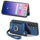For Samsung Galaxy S24+ 5G Retro Skin-feel Ring Multi-card Wallet Phone Case(Blue)