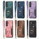 For Samsung Galaxy S24+ 5G Retro Skin-feel Ring Multi-card Wallet Phone Case(Blue)