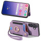 For Samsung Galaxy S24+ 5G Retro Skin-feel Ring Multi-card Wallet Phone Case(Purple)