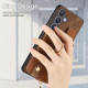 For Samsung Galaxy S24+ 5G Cross Leather Ring Vertical Zipper Wallet Back Phone Case(Brown)