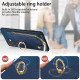 For Samsung Galaxy S24+ 5G Cross Leather Ring Vertical Zipper Wallet Back Phone Case(Blue)