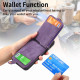 For Samsung Galaxy S24+ 5G Cross Leather Ring Vertical Zipper Wallet Back Phone Case(Purple)