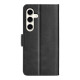 For Samsung Galaxy S24+ 5G Dual-side Magnetic Buckle Horizontal Flip Leather Phone Case(Black)