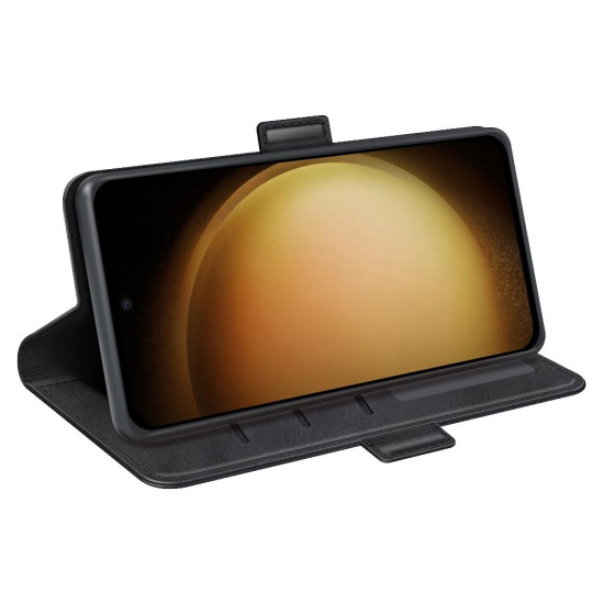 For Samsung Galaxy S24+ 5G Dual-side Magnetic Buckle Horizontal Flip Leather Phone Case(Black)