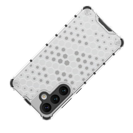 For Samsung Galaxy S24+ 5G Shockproof Honeycomb Phone Case(Blue)