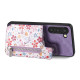 For Samsung Galaxy S24+ 5G Retro Painted Zipper Wallet Back Phone Case(Purple)