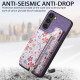 For Samsung Galaxy S24+ 5G Retro Painted Zipper Wallet Back Phone Case(Purple)