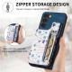 For Samsung Galaxy S24+ 5G Retro Painted Zipper Wallet Back Phone Case(Blue)