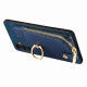 For Samsung Galaxy S24+ 5G Cross Leather Ring Vertical Zipper Wallet Back Phone Case(Blue)