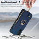 For Samsung Galaxy S24+ 5G Cross Leather Ring Vertical Zipper Wallet Back Phone Case(Blue)