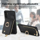 For Samsung Galaxy S24+ 5G Cross Leather Ring Vertical Zipper Wallet Back Phone Case(Black)