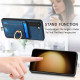 For Samsung Galaxy S24+ 5G Retro Splitable Magnetic Card Bag Leather Phone Case(Blue)