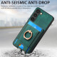For Samsung Galaxy S24+ 5G Retro Splitable Magnetic Card Bag Leather Phone Case(Green)