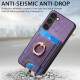 For Samsung Galaxy S24+ 5G Retro Splitable Magnetic Card Bag Leather Phone Case(Purple)