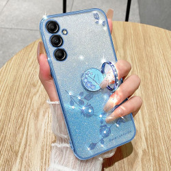 For Samsung Galaxy S24+ 5G Gradient Glitter Immortal Flower Ring All-inclusive Phone Case(Purple)