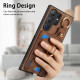 For Samsung Galaxy S24+ 5G Retro Skin-feel Ring Card Bag Phone Case with Hang Loop(Brown)