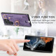 For Samsung Galaxy S24+ 5G Retro Skin-feel Ring Card Bag Phone Case with Hang Loop(Purple)