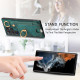 For Samsung Galaxy S24+ 5G Retro Skin-feel Ring Card Bag Phone Case with Hang Loop(Green)