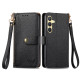 For Samsung Galaxy S24+ 5G Love Zipper Lanyard Leather Phone Case(Black)