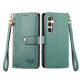 For Samsung Galaxy S24+ 5G Love Zipper Lanyard Leather Phone Case(Green)
