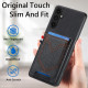 For Samsung Galaxy S24+ 5G Denim Texture Leather Skin Phone Case with Card Slot(Black)