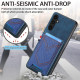 For Samsung Galaxy S24+ 5G Denim Texture Leather Skin Phone Case with Card Slot(Blue)