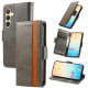 For Samsung Galaxy S24+ 5G CaseNeo Splicing Dual Magnetic Buckle Leather Phone Case(Gray)